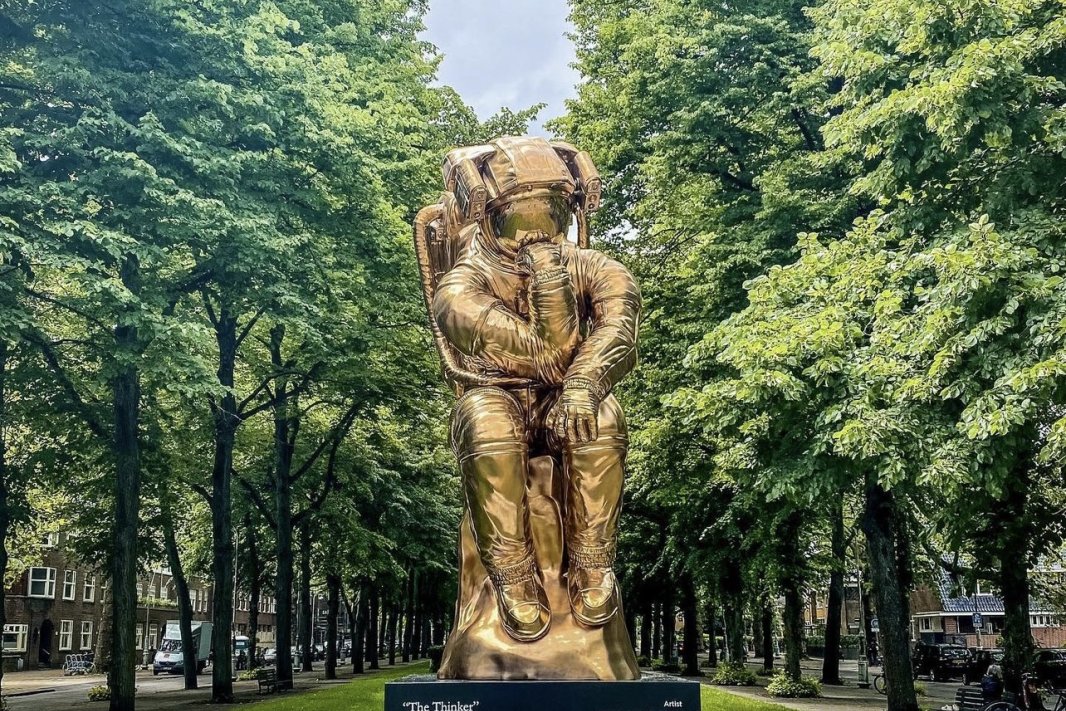 Joseph Klibansky Klibansky’ The Thinker on Rembrandt Square (Rembrandtplein) Amsterdam