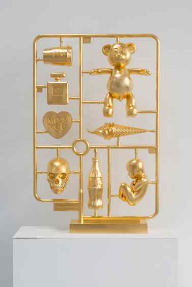 Elements of Desire (stereolithography, gold leaf), 2013 by Joseph Klibansky