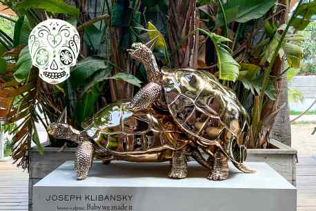 Baby We Made It (bronze turtles sculpture) at Playa Padre, Marbella