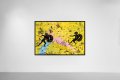 Can We Kiss Forever (yellow/black, pastel pink and blue splash), 2020 by Joseph Klibansky