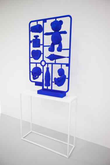 Elements of Desire (stereolithography, pigment paint, blue), 2013 by Joseph Klibansky