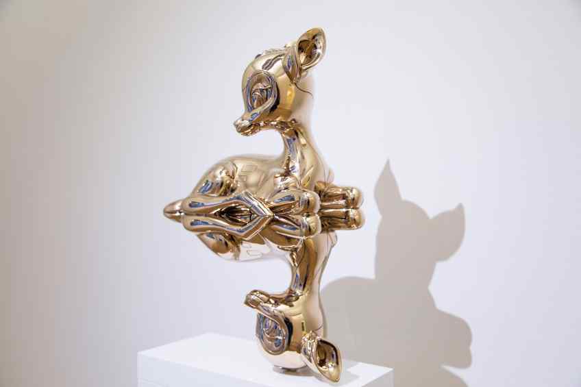 Small "Reflections of Youth" standing in Museum de Fundatie - Reflections of Youth (polished bronze), 2017 by Joseph Klibansky