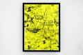 Love Over Diamonds (small, fluorescent yellow/black), 2018 by Joseph Klibansky