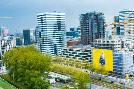 700 m² Artwork of Big Bang on “Gershwin Bothers” building on Zuidas Amsterdam