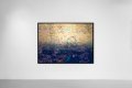 Sky Flowers - wide (gold, blue), 2022 by Joseph Klibansky