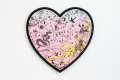 She Came To Break Hearts (pink/black, yellow splash and silver drips), 2020 by Joseph Klibansky