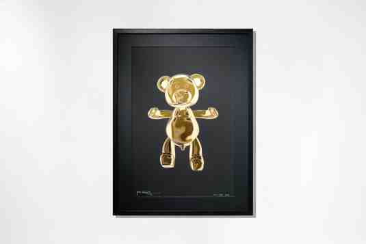 Bare Hug — The Foil Edition (Gold on Black paper), 2024 by Joseph Klibansky