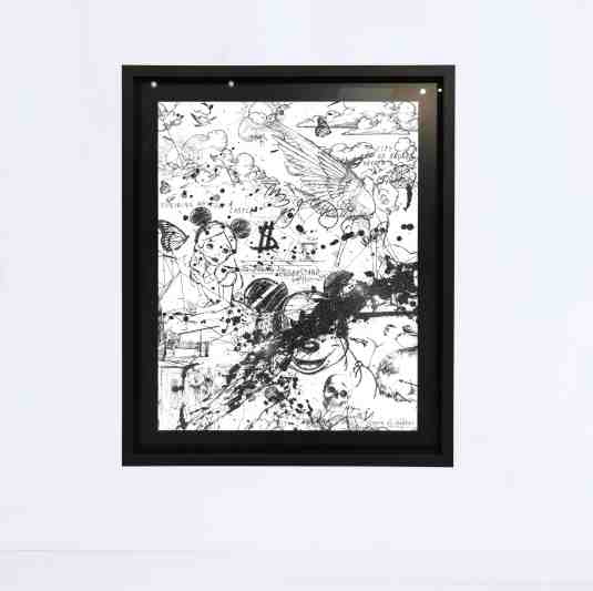 Caught Up In A Dream (edition, white/black, diamond dust), 2019 by Joseph Klibansky