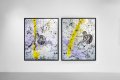 Forever Mine (silver/black, lilac and yellow splash), 2020 by Joseph Klibansky