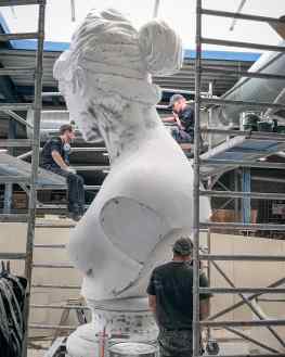 Nearly ready to be painted and joined with the second part of the sculpture 🎨 ..#sculpture #contemporaryart #nft #art