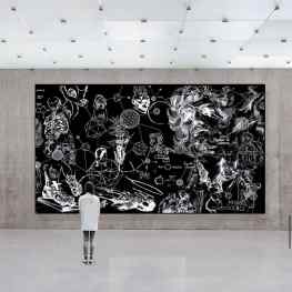 I thought It would be a good idea to make a 5,5 meter long artwork.. for art’s sake 🖤 someone got a place for it?...#newpainting #contemporaryart #artcontemporain #paintings #josephklibansky