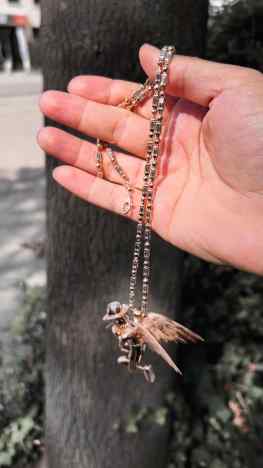 Unbelievably cool to hold this hand made art jewelry in my hand .. 18 karat gold and 190 VVS baguettes 🥖 #customjewelry #artjewellery #jewelry #fashion #art