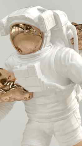 We started working on this bronze sculpture over a year ago , we had some technical figuring out to do as the astronaut is only balancing on the tip of one foot.. but with a strong internal structure it’s coming along very nice.“Beyond the clouds”250 cm tall , polished and painted bronze#contemporaryart #sculpture #artbasel #space #nasa