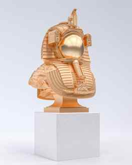 I am thrilled to finally&nbsp;show you a 3d render of the bronze sculpture my team and I have been working on for the past 1.5 years. “Valley of the Kings”&nbsp;is by far the most detailed artwork we have created thus far.The sculpture is built up out of 2474 separate elements.We wanted to make sure all of the Egyptian&nbsp;hieroglyphs were accurate to the original “book of the dead” , therefore we worked closely with a professor of Egyptology to make sure we got everything right.The&nbsp;Book of the Dead&nbsp;consists of a number of magic spells intended to assist a dead person’s journey through&nbsp;the underworld and into the afterlife. It’s been written by many priests over a period of a 1,000 years.My new sculpture is a fusion of an astronaut combined with the mask of Tutankhamun.The original mask is one of the best-known works of art in the world and a prominent symbol of&nbsp;ancient Egypt.It was discovered in the “Valley of the Kings” in November 1922,My concept to create a fusion between the “ancient and the future” is based on the&nbsp;hypothesis&nbsp;of&nbsp;“Ancient astronauts”.That&nbsp;intelligent&nbsp;extraterrestrial beings&nbsp;visited Earth and made contact with&nbsp;humans&nbsp;in&nbsp;prehistoric&nbsp;times.Proponents suggest that this contact influenced the development of modern cultures, technologies, religions, and human biology&nbsp;and that advanced technologies were brought to Earth by ancient astronauts.And the confirmed fact that the dagger entombed alongside the mummy of Tutankhamun was made with iron that came from a meteorite enhances&nbsp;the “magic” surrounding this&nbsp;hypothesis.The sculpture will be made out of bronze and first released in two sizes60cm tall and 80 cm tall.for info please mail to: info@josephklibansky.com#tutankhamun #astronautart #elonmusk #sculpture #josephklibansky #spacex #nft