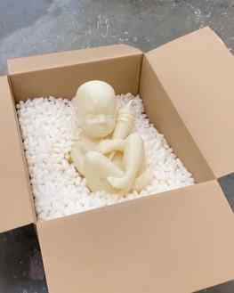 Yess.. finally done ✅ this white baby with ice-cream will serve as the base model to create a beautiful polished bronze version🔥..#newsculpture #contemporaryart #josephklibansky #artistsoninstagram