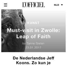 Thank you @lofficielnl making my “Leap of Faith” museum show a cultural “must visit” 🙌🏻✨ and calling me the dutch #jeffkoons 🤓 thanks @jeffkoons you are a Artworld legendLink in bio:#josephklibansky #lofficiel #lofficielhommes