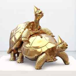✖️✖️✖️Have you seen my bronze sculpture “Baby we made it” @fundatiezwolle yet? 🐢🐢🤗 You can visit until the 14th of may! 🙌🏻Let me know what you think! #beautiful #lovers #foreveryoung #josephklibansky #turtles