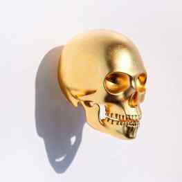 24karat Gold leafed skull 💀 for my wall sculpture🙌🏻. What do you think guys 💭 this is just a close up, the rest i cant show you🙏🏻#skull #josephklibansky #streetart #art #contemporaryart #miami here we come💕