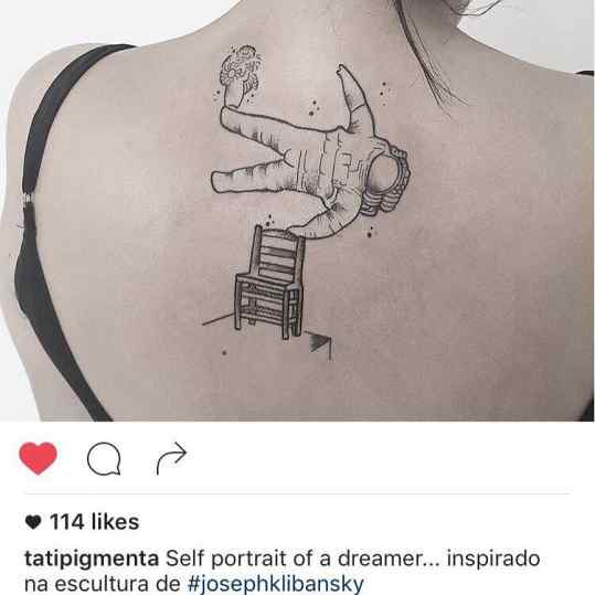 (Repost) Wow, i'm speechless! 🙌🏻. The ultimate #klibansky fan? #tattoo #space