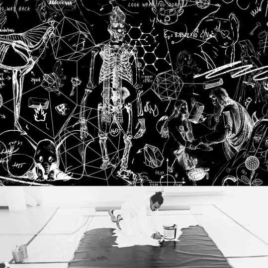 A small piece of my Next large #painting in the Making! ⚫️✖️〰✖️⚫️
270x540cm of #darkness // on view @fundatiezwolle 28jan till 14may〰

#contemporaryart #artcontemporain #damienhirst #kaws #basquiat #georgecondo #josephklibansky