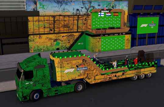 Next to the Heineken #F1 stage I also had the honor to design the huge truck that will be used for the “drivers parade”  I can’t wait for the Show to begin 🏁  #heinekenf1