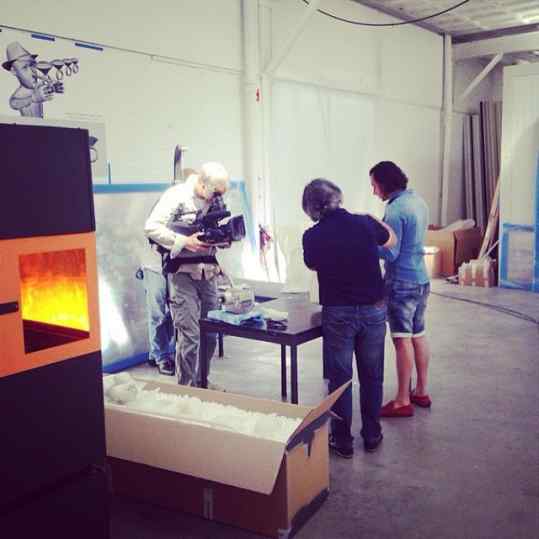 Today we have some special guests in the #art #studio...A TV crew !