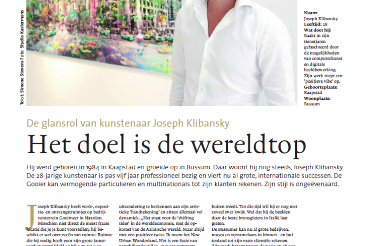 Interview Newspaper Gooi- en Eemlander ‘My goal is the top’