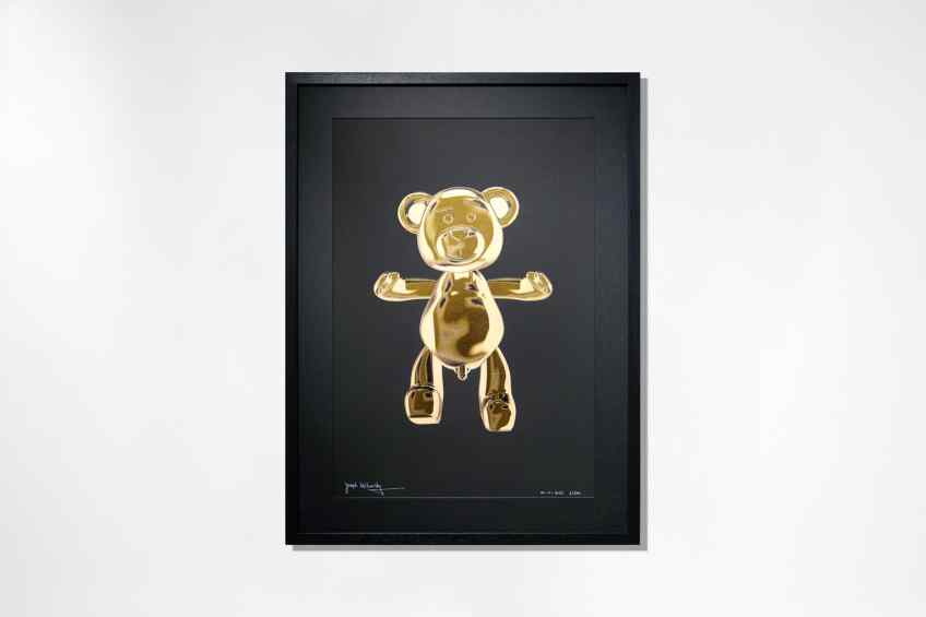 Bare Hug — The Foil Edition (Gold on Black paper), 2024 by Joseph Klibansky