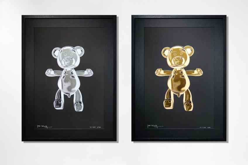 Bare Hug — The Foil Edition (Gold on Black paper), 2024 by Joseph Klibansky