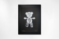 Bare Hug — The Foil Edition (Silver on Black paper), 2024 by Joseph Klibansky