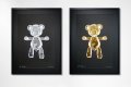 Bare Hug — The Foil Edition (Silver on Black paper), 2024 by Joseph Klibansky