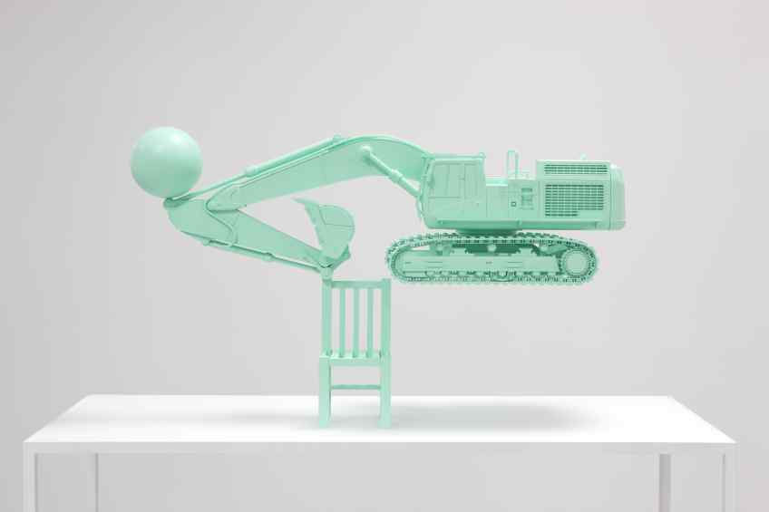 We Are One (pastel turquoise blue, stereolythography), 2015 by Joseph Klibansky