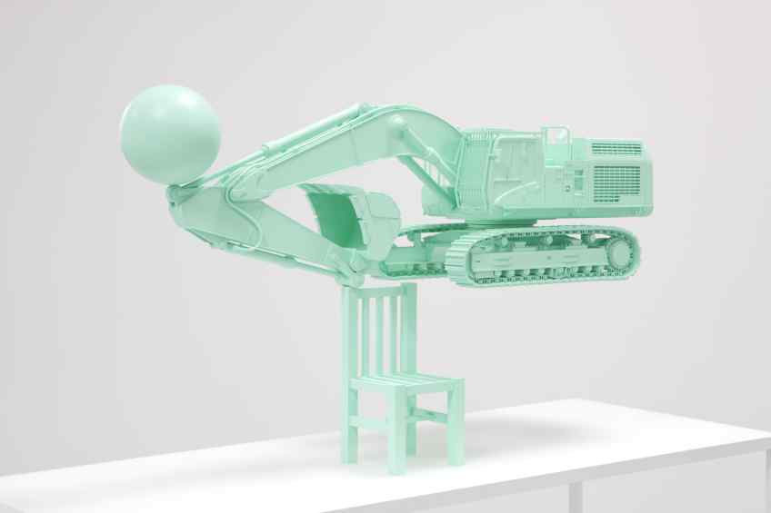 We Are One (pastel turquoise blue, stereolythography), 2015 by Joseph Klibansky