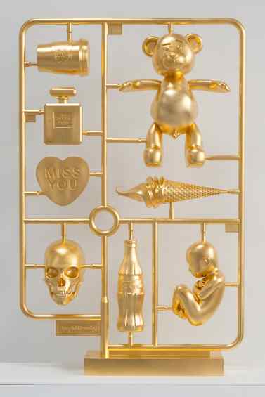 Elements of Desire (stereolithography, gold leaf), 2013 by Joseph Klibansky