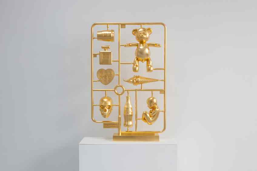 Elements of Desire (stereolithography, gold leaf), 2013 by Joseph Klibansky