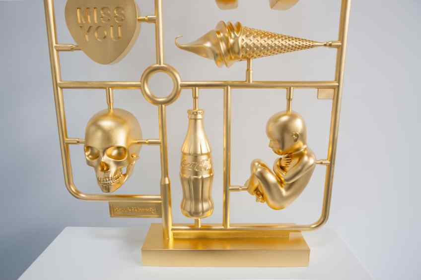 Elements of Desire (stereolithography, gold leaf), 2013 by Joseph Klibansky