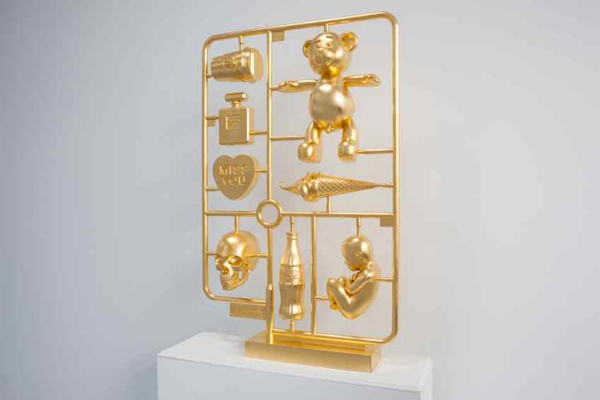 Elements of Desire (stereolithography, gold leaf), 2013 by Joseph Klibansky