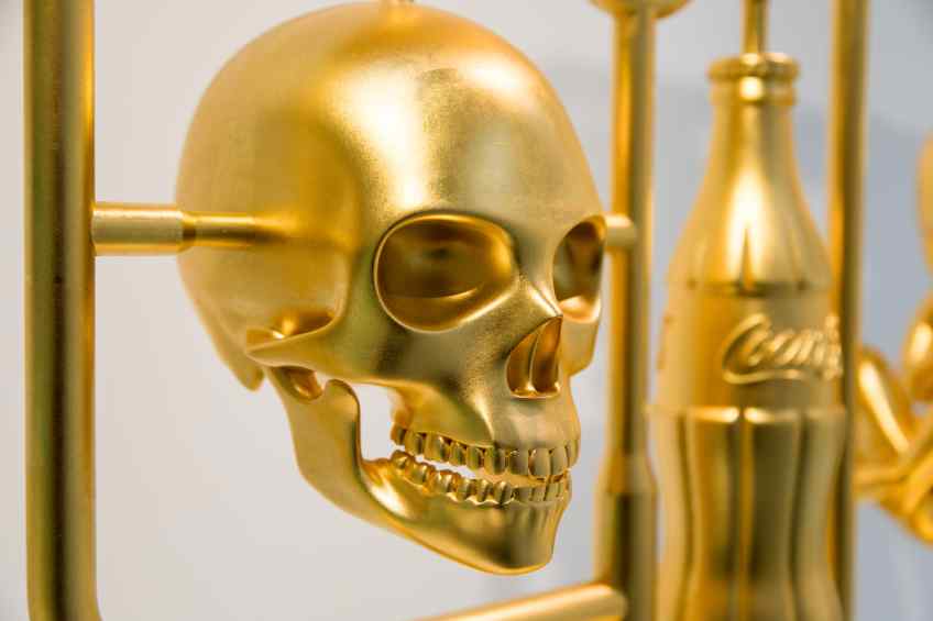 Elements of Desire (stereolithography, gold leaf), 2013 by Joseph Klibansky