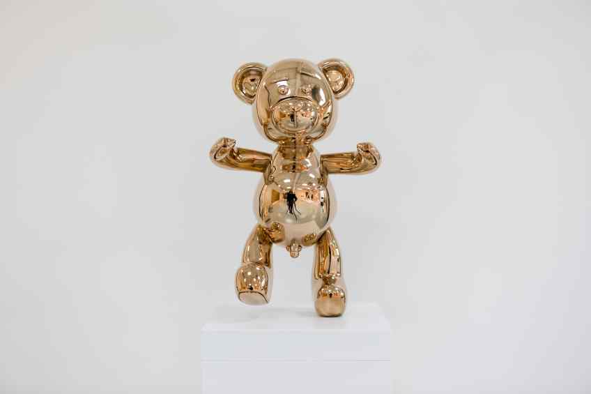 Small Bare Hug - Bare Hug (polished bronze), 2016 by Joseph Klibansky