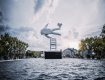 Installation view in pond in the Museum Square, in between the Van Gogh Museum, Stedelijk Museum and Rijksmuseum, in Amsterdam. - Self Portrait of a Dreamer, 2016 by Joseph Klibansky