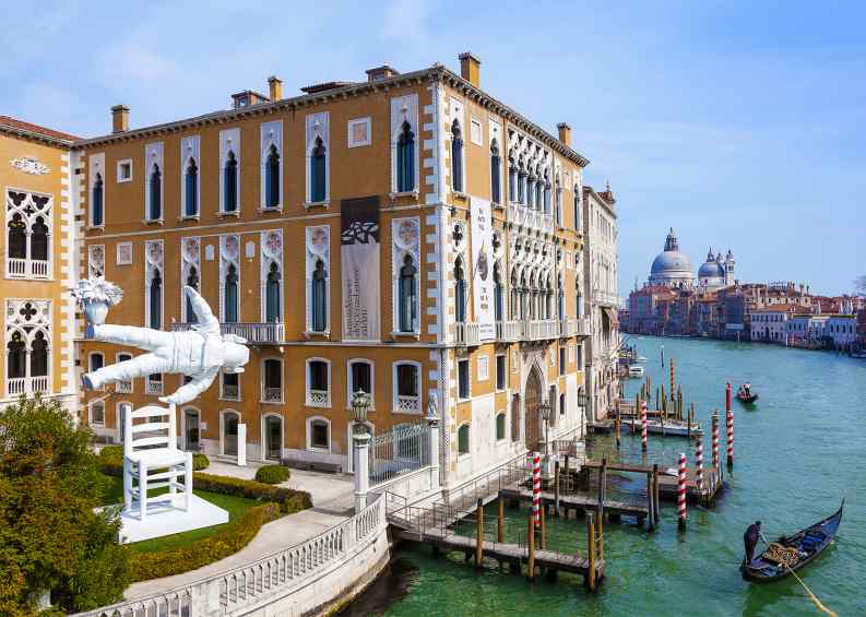 Installation view in the garden of Palazzo Francetti along the Grand Canal in Venice Italy. - Self Portrait of a Dreamer, 2016 by Joseph Klibansky