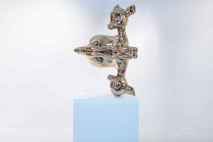 Large "Reflections of Youth" in Joseph's art studio - Reflections of Youth (polished bronze), 2017 by Joseph Klibansky