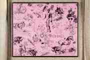 Love You Back (pink/black), 2016 by Joseph Klibansky