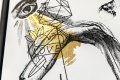Apple of my Eye (white, black, gold leaf), 2016 by Joseph Klibansky