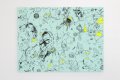 No Church In The Wild (turquoise blue, black, fluorescent yellow), 2016 by Joseph Klibansky