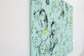 No Church In The Wild (turquoise blue, black, fluorescent yellow), 2016 by Joseph Klibansky
