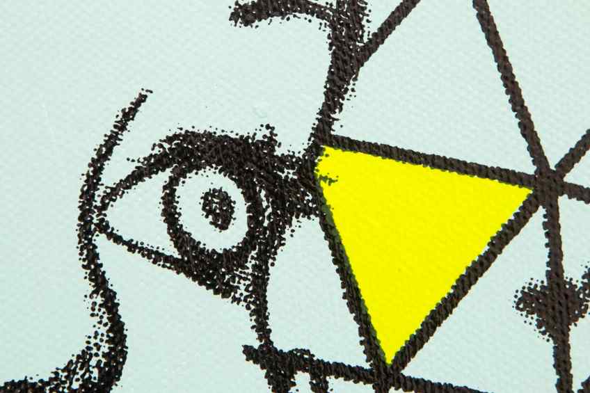 No Church In The Wild (turquoise blue, black, fluorescent yellow), 2016 by Joseph Klibansky