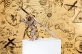 Leap of Faith, small, side angle - Leap of Faith (bronze), 2016 by Joseph Klibansky