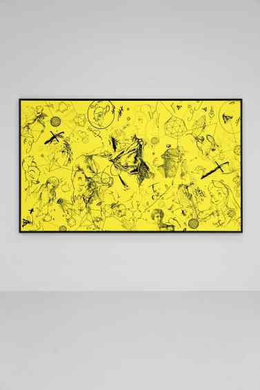 Love Me Harder (yellow/black), 2017 by Joseph Klibansky