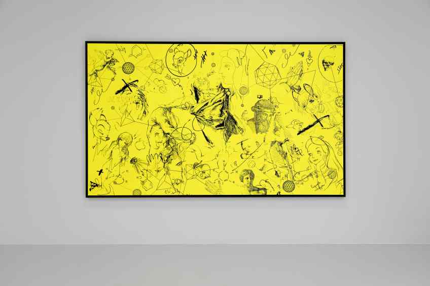 Love Me Harder (yellow/black), 2017 by Joseph Klibansky